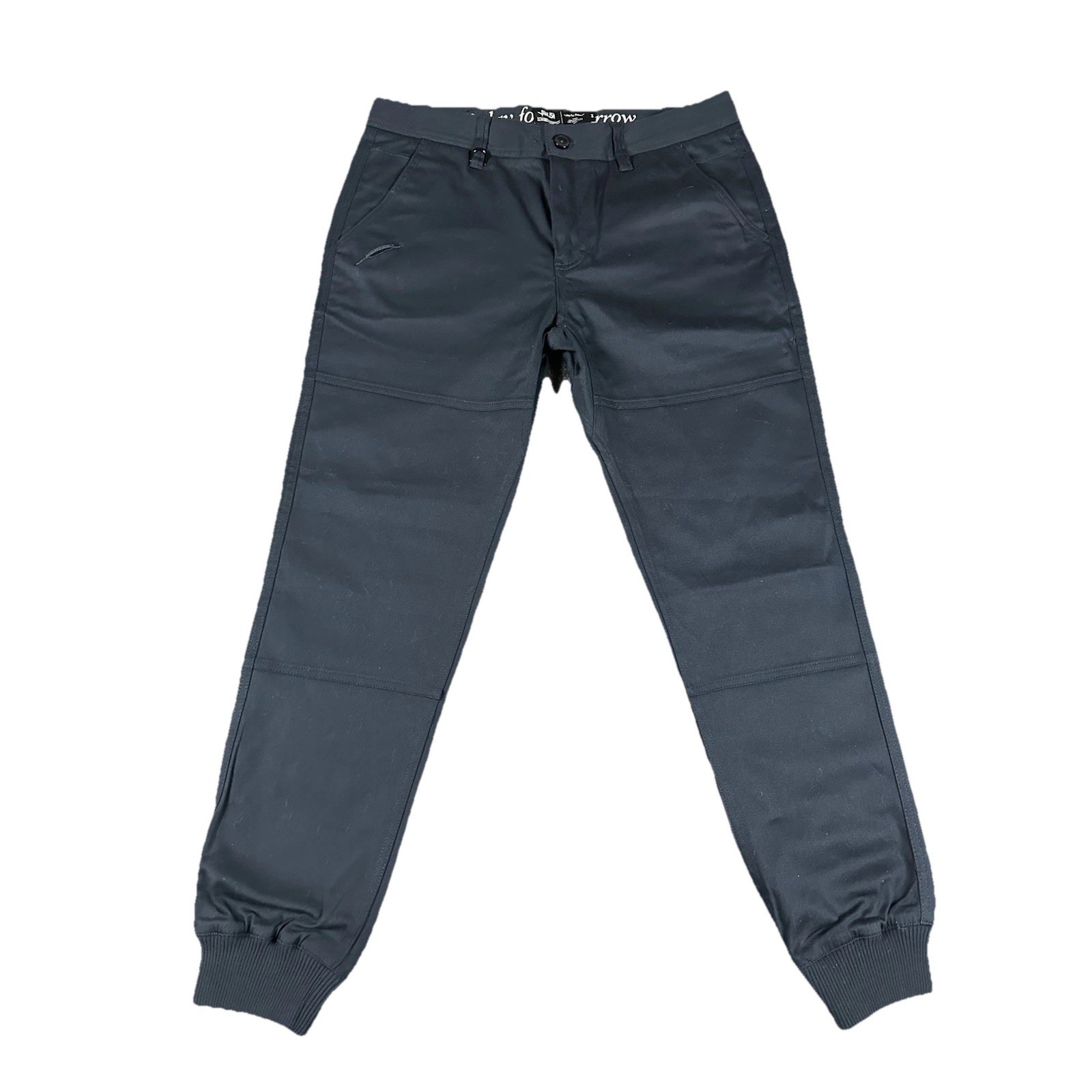 Publish Brand Men Jogger Pants Navy Cotton Twill Tapered Distressed Utility 34